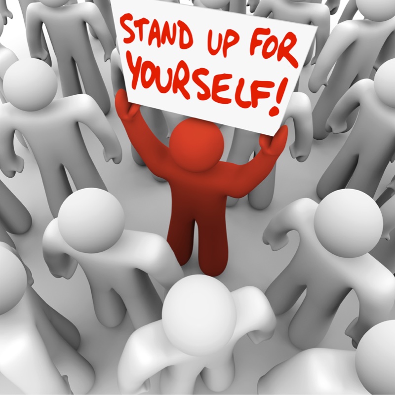 O que significa STAND UP FOR SOMEBODY?